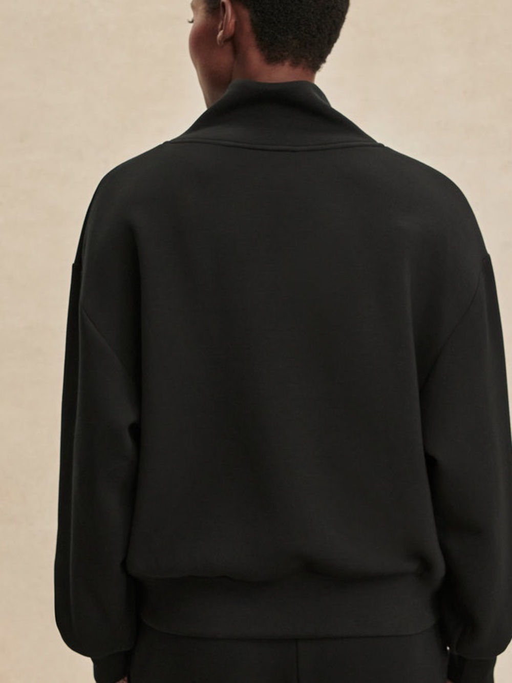 Varley Davidson Sweatshirt 1/4 Zip Cropped Black Small - Picture 2 of 6